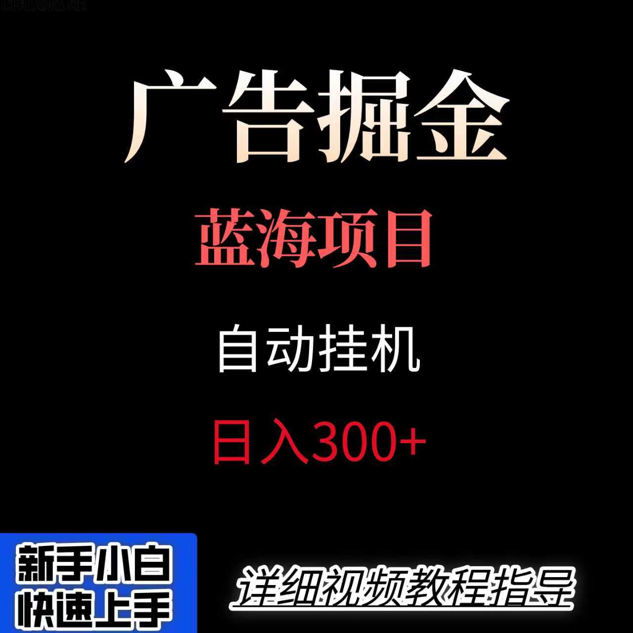 广告自动挂机掘金项目，小白轻松入手，迈出实现副业收入大于主业收入的一步-听风云网创