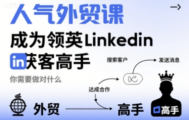 人气外贸课-成为领英Linkedin获客高手，你需要做对什么-听风云网创