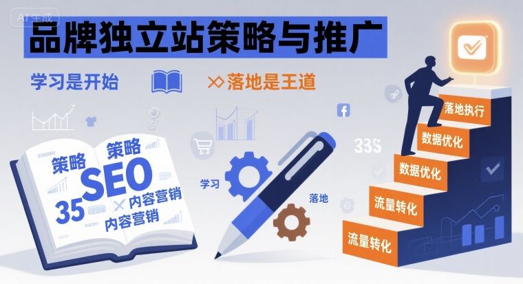品牌独立站策略与推广，学习是开始，落地是王道-听风云网创