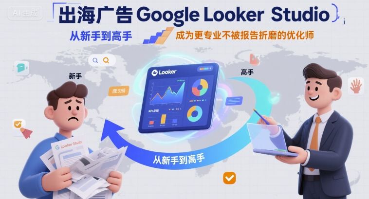 出海广告Google Looker Studio从新手到高手，成为更专业不被报告折磨的优化师-听风云网创
