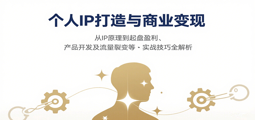 个人IP打造与商业变现，从IP原理到起盘盈利、产品开发及流量裂变等实战技巧全解析-听风云网创
